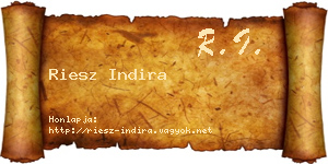 Riesz Indira névjegykártya